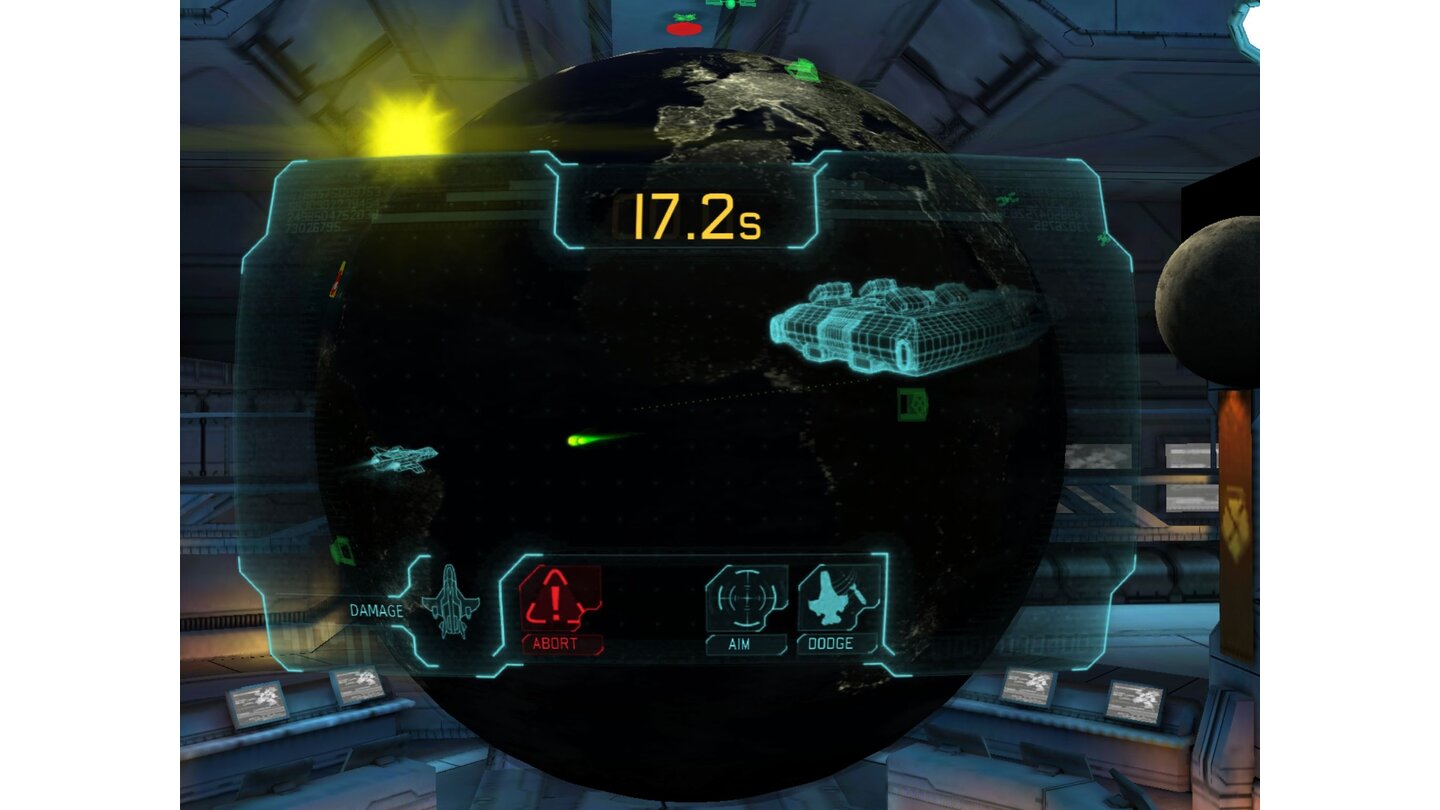 XCOM: Enemy Unknown - iOSKommt es zu einem UFO-Kontakt, starten die Abfangjäger. In der Basis muss der Kommandeur abschätzen, ob ein UFO zu stark ist und die Mission abgebrochen werden muss.
