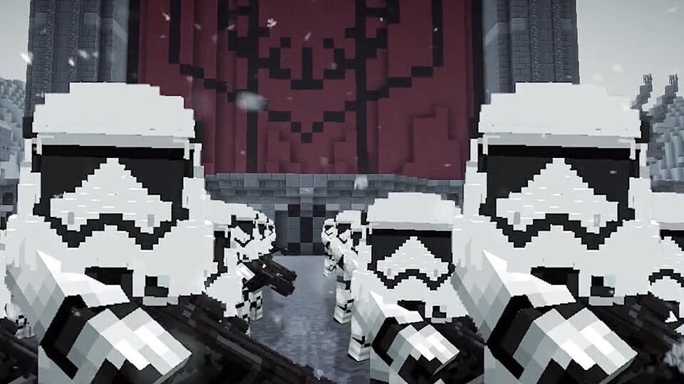 Auch in Minecraft bedroht die First Order die Galaxie.