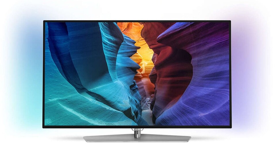 Der Philips 55PUS6101 bietet brillante UHD-Bilder auf 55 Zoll und erweitert den Bildeindruck dank Ambilight.