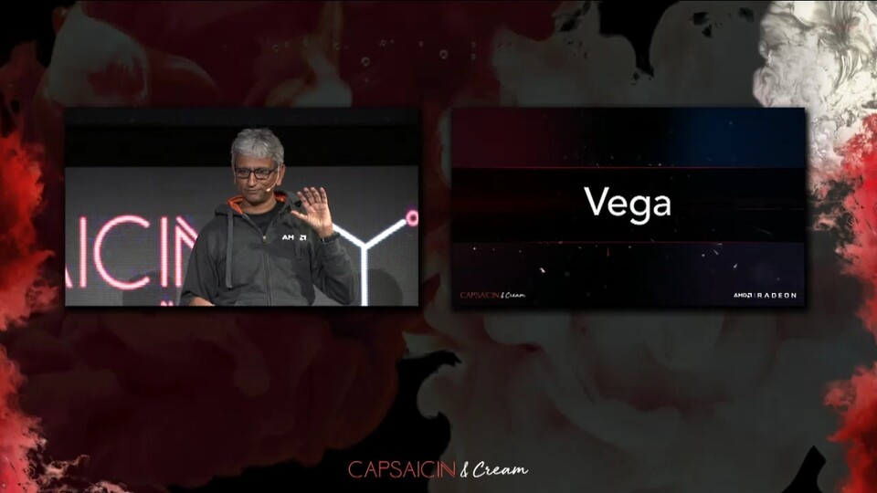 Raja Koduri begrüßte die Gäste und sprach dann über Vega und VR.