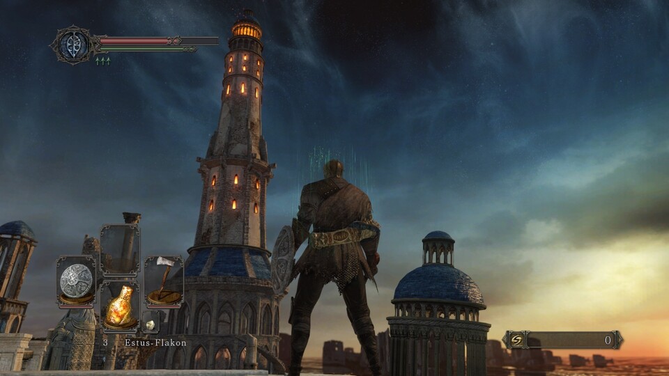 Natürlich gibt es auch verdammt atmosphärische Abschnitte in Dark Souls 2. Größtenteils ist das Hardcore-Rollenspiel aber einfach nicht hübsch.