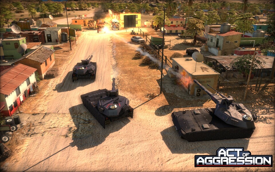 Act of Aggression ist der Nachfolger zu Act of War, die Story hat aber nichts mit dem Spiel von 2005 zu tun.