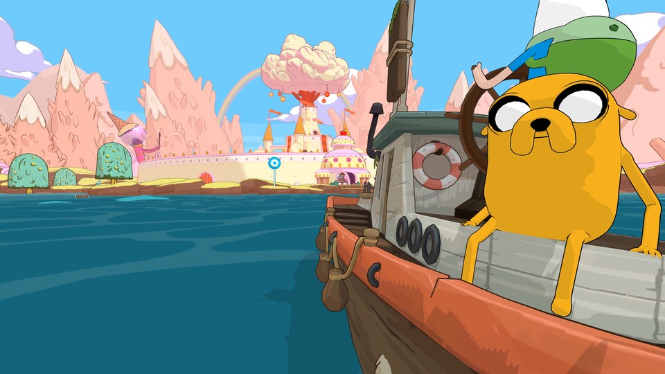 Adventure Time: Pirates of the Enchiridion lässt uns eine überflutete Open World erkunden.