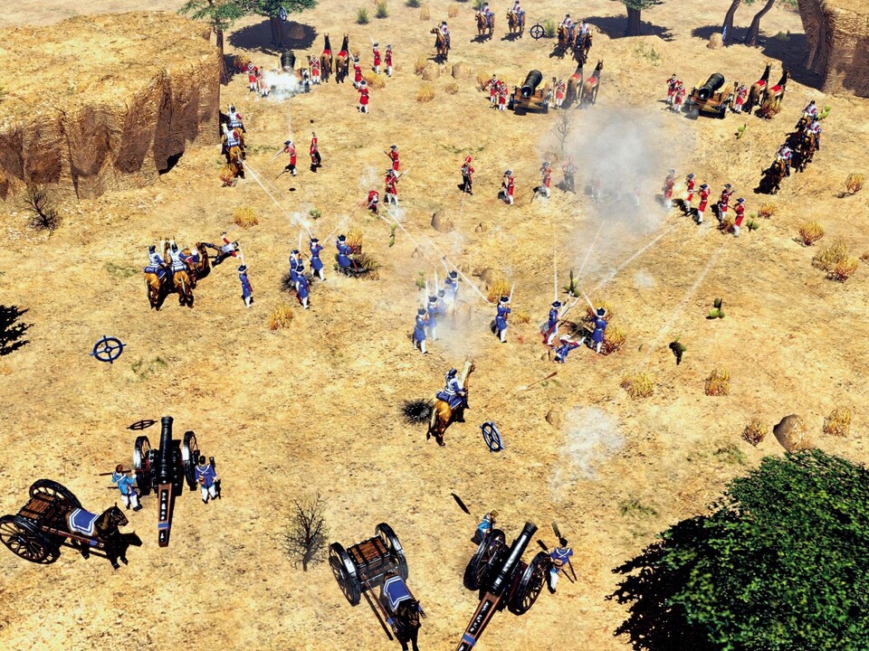 Schlachten werden in Age of Empires 3 geordneter ablaufen - Formationen sei Dank. Im Bild sind davon nur Ansätze zu erkennen.
