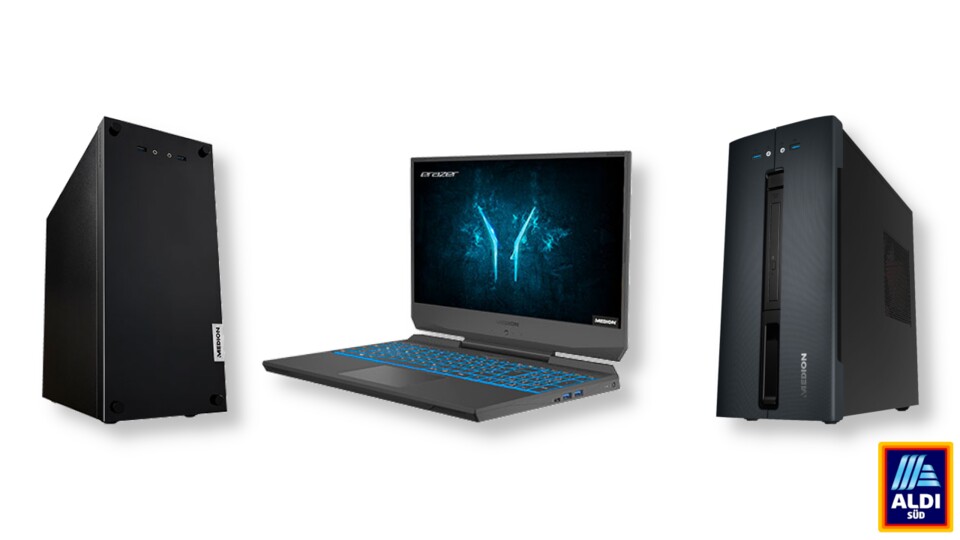 Die drei neuen Aldi-Rechner stehen ab dem 29. Oktober in den Verkaufsregalen.