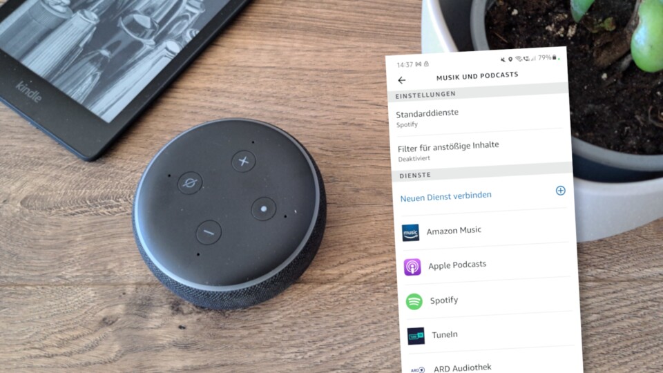 Euer Amazon-Echo-Gerät verbindet ihr in wenigen Schritten mit Spotify.