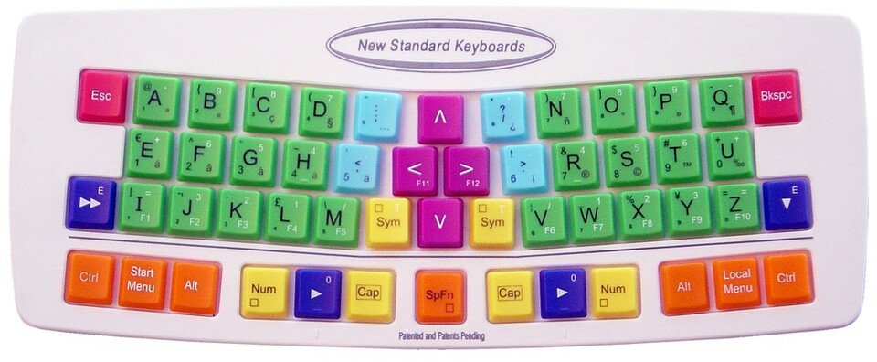 Schön bunt ist diese Tastatur.