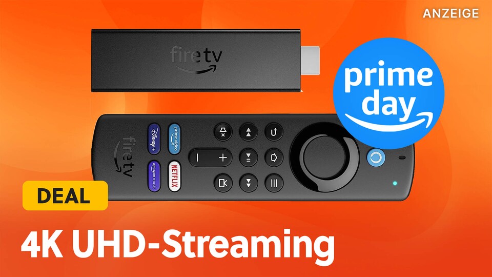 Der Amazon Fire TV Stick 4K sowie Konsorten sind am Amazon Prime Day 2023 im Angebot - jetzt könnt ihr ihn so günstig wie nie zuvor kaufen.