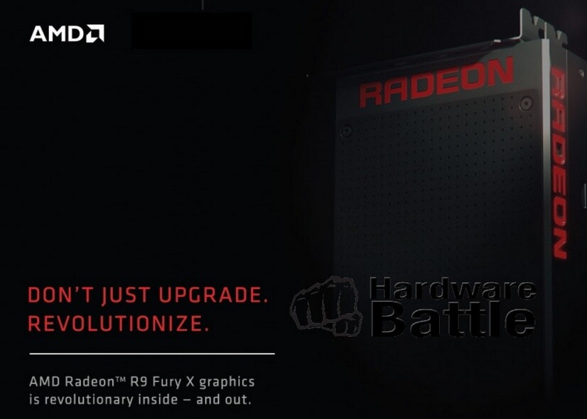 Laut dieser Folie heißt die neue Grafikkarte mit Fiji-XT-Chip AMD Radeon R9 Fury X. (Bildquelle: hwbattle)