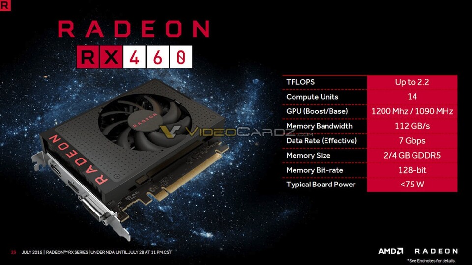 Die AMD Radeon RX 460 ist laut AMD für E-Sport ausgelegt.