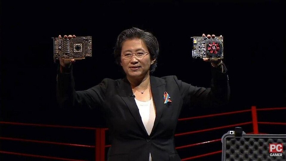 Die AMD Radeon RX 470, auf dem Bild links, ist laut AMD für Spiele in Full HD gedacht. 
