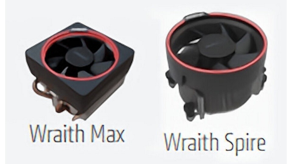 Die beiden Kühler für die AMD Ryzen-Prozessoren. (Bildquelle: Videocardz)