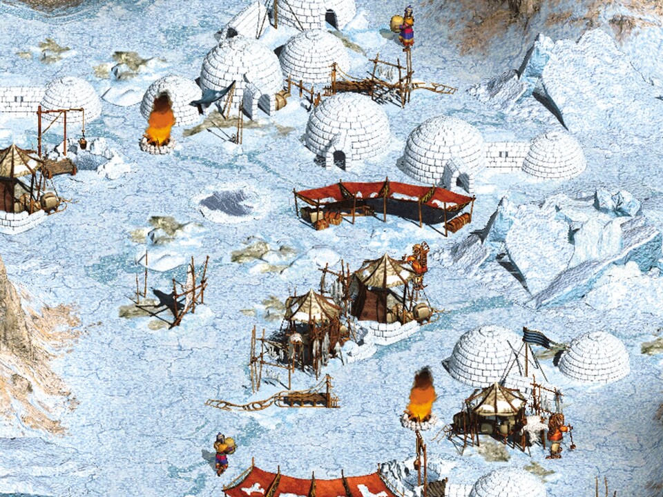In klirrender Kälte hausen die Eskimos, die gerne Fisch und Tran verkaufen.