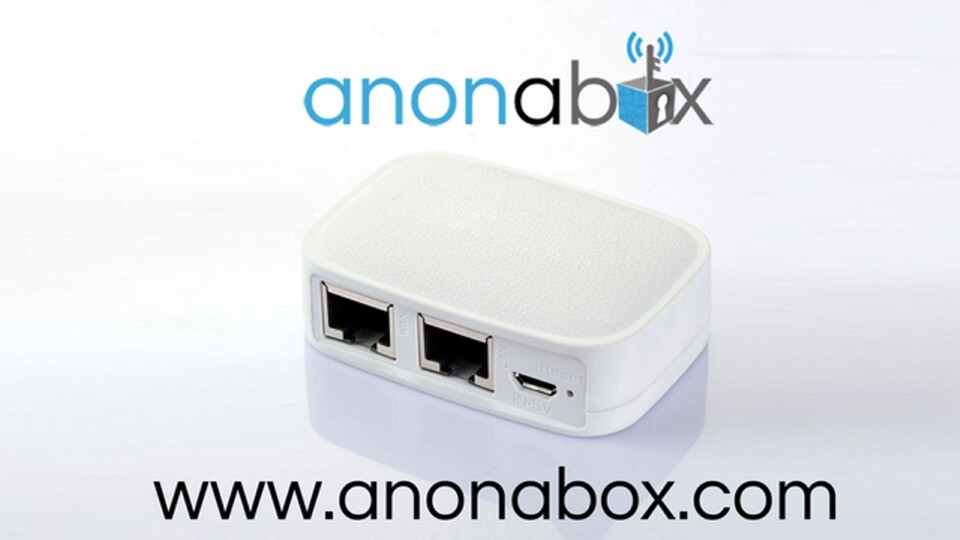 Die Anonabox wird einfach zwischen Rechner und Internetverbindung gesteckt. (Bildquelle: Kickstarter)