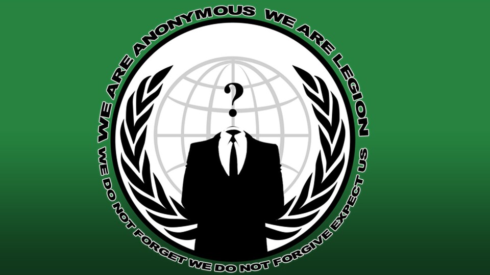 Logo des Hacker-Netzwerks Anonymous.