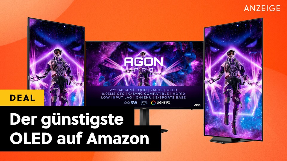 Der OLED-Gaming-Monitor kostet auf Amazon-Angebot weit unter 700€ - und das völlig ohne Black Friday!