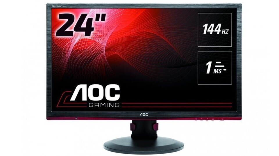 Der AOC G2460PF bietet 1920x1080 Pixel, 144 Hz und Freesync bei 1ms Reaktionszeit.
