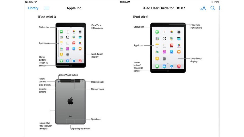 Der Apple iOS 8.1 Guide hat das iPad Air 2 und das iPad Mini 3 verraten. (Bildquelle: 9to5Mac)