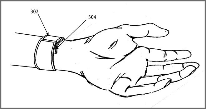 Dieses Bild stammt aus dem US-Patent für eine intelligente Armbanduhr.