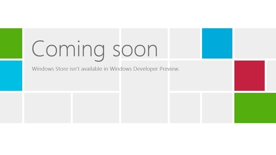 Noch ist der AppStore von Windows 8 ohne Funktion, in Zukunft sollen Sie aber Programme und Spiele hier kaufen können.