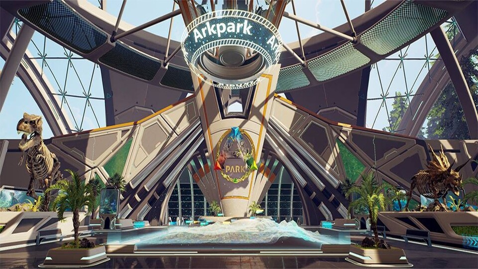 Der Eingang von Ark Park: Das VR-Spiel soll vor allem lehrreich sein, so die Entwickler.