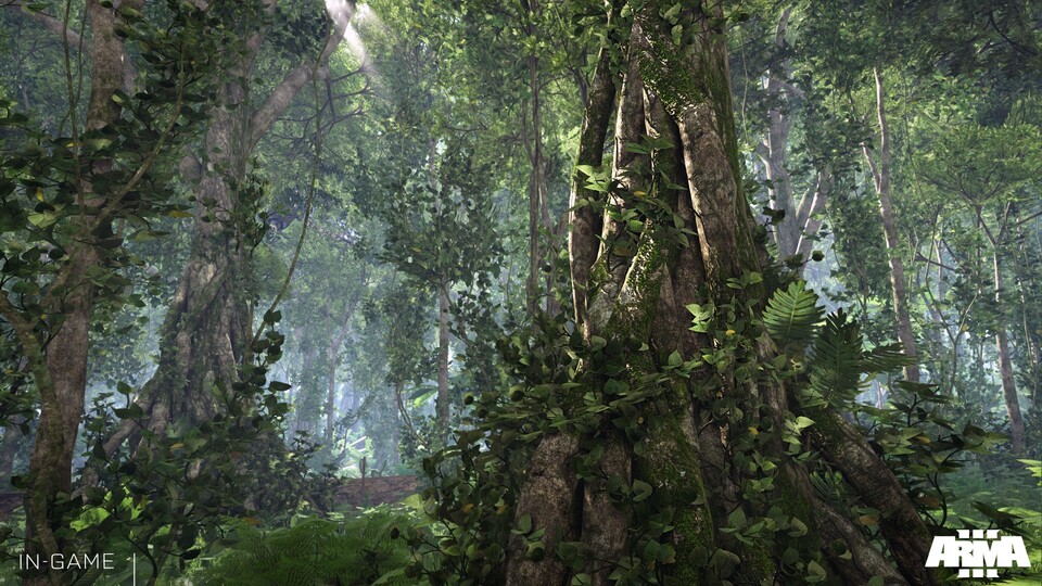 Arma 3 kriegt per Apex-DLC eine neue Insel: Tanoa ist beeindruckende 100km² groß, inklusive dichter Vegetation. Beim DLC bleibt es 2016 aber nicht, auch kostenlose Inhalte folgen.