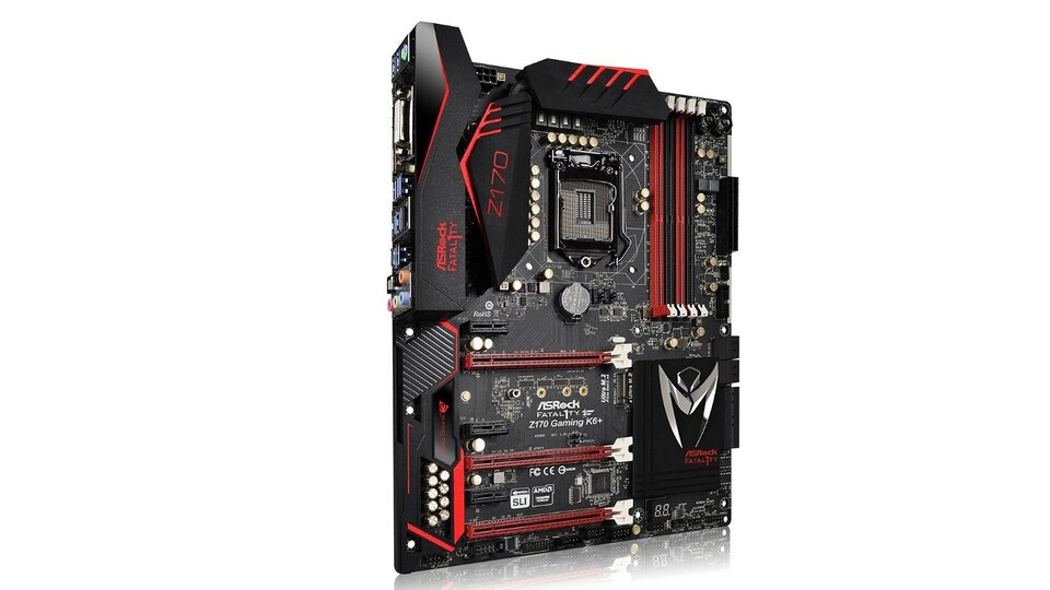 Das ASRock Z170 GAMING K6+ Mainboard überzeugt dank ausreichend Steckplätzen und schickem Design. 