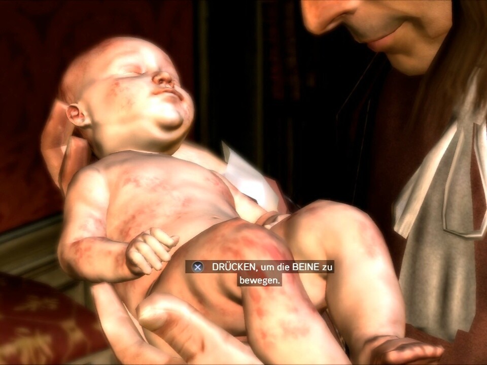 Zu Spielbeginn erleben wir Ezios Geburt.