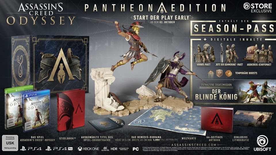 Die Pantheon Edition von Assassin's Creed Odyssey ist die teuerste aller Collector's Editions.