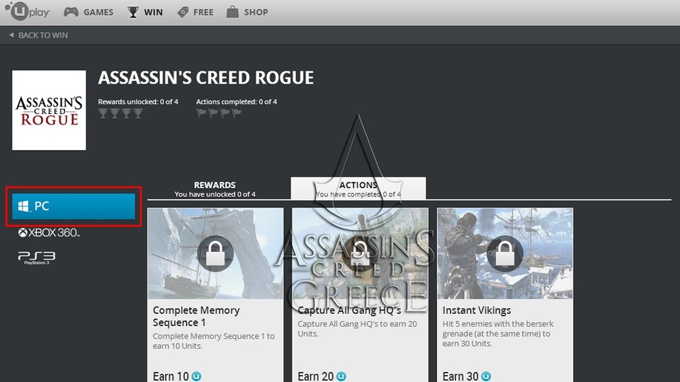 Auf Uplay wurde kurzzeitig eine PC-Version von Assassin's Creed Rogue geführt.