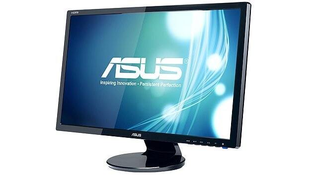 Schick, aber staub- und schmutzanfällig - der Asus VE248H mit Klavierlack-Oberfläche.