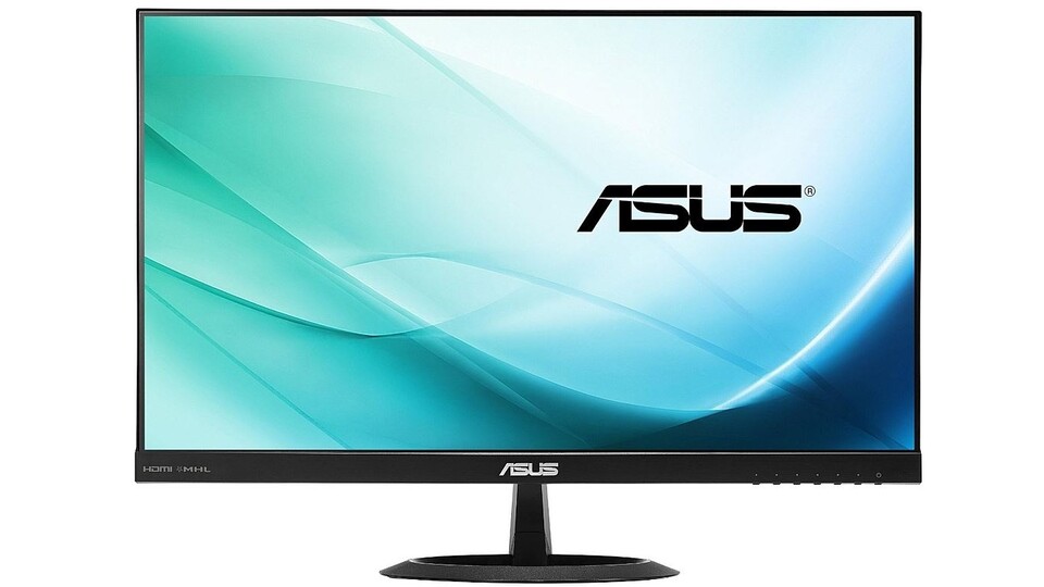 Der Asus VX24AH ist mit einem sehr schmalen Bildschirmrahmen ausgestattet, was ihn ideal für Mehrbildschirm-Setups macht.