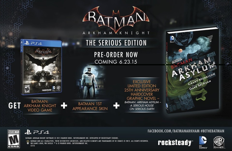 Diese »Serious Edition« von Batman: Arkham Knight wird bisher nur in Nordamerika angeboten.