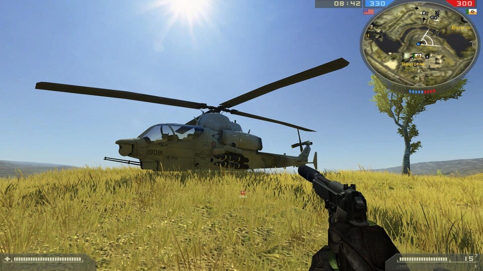 Battlefield 2 : In Battlefield 2 konnten Sie erstmals auch modernes Kriegsgerät wie diese AH-1 Cobra steuern.
