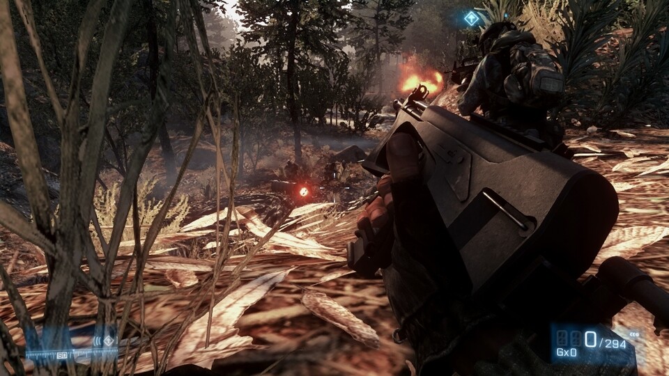 Battlefield 3 schickt uns nicht nur durch Wüste und Städte, sondern auch mal in den Wald. 