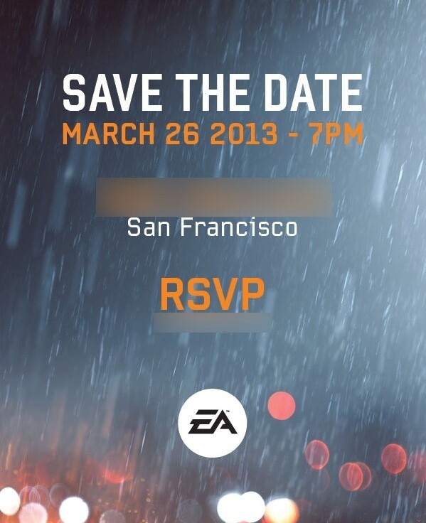 Diese Einladung von Electronic Arts wurde im Vorfeld der GDC 2013 an Spielejournalisten verschickt.