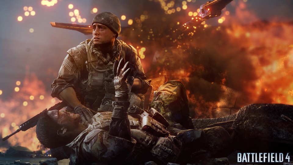Amputation in Battlefield 4: Passen dramatische Szenen wie diese mit Highscore-Popups zusammen? Nein.