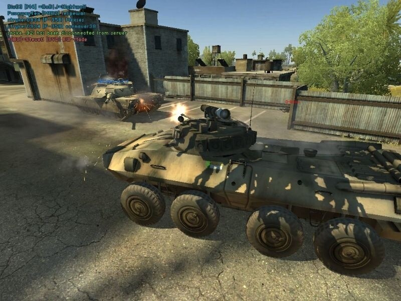 Die schnellen und feuerstarken Schützenpanzer gibt es in Bad Company auch wieder -- jedoch sind sie weniger gefährlich als in Battlefield 2 (im Bild).