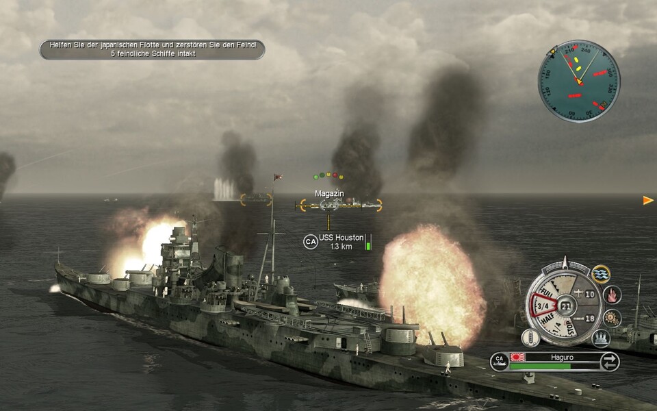Battlestations Pacific bietet auch eine Kampagne für die japanische Kriegsmarine.