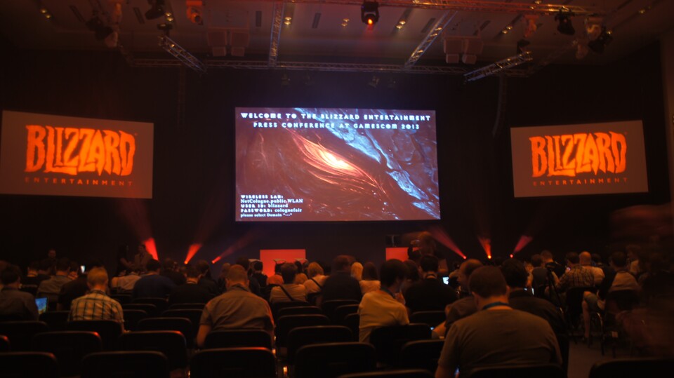In diesem Saal findet die Pressekonferenz von Blizzard auf der gamescom 2013 statt.