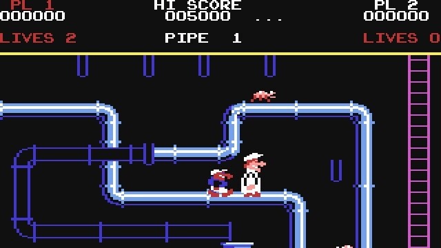Meine erste und teure illegale Kopie eines C64-Spiels: Super Pipeline.