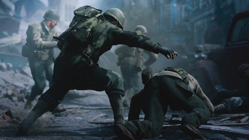 Offizielle Bilder aus der D-Day-Mission von CoD: WW2 gibt es noch nicht. Wir haben das Level aber bereits auf einem Preview-Event gesehen - und waren beeindruckt. 