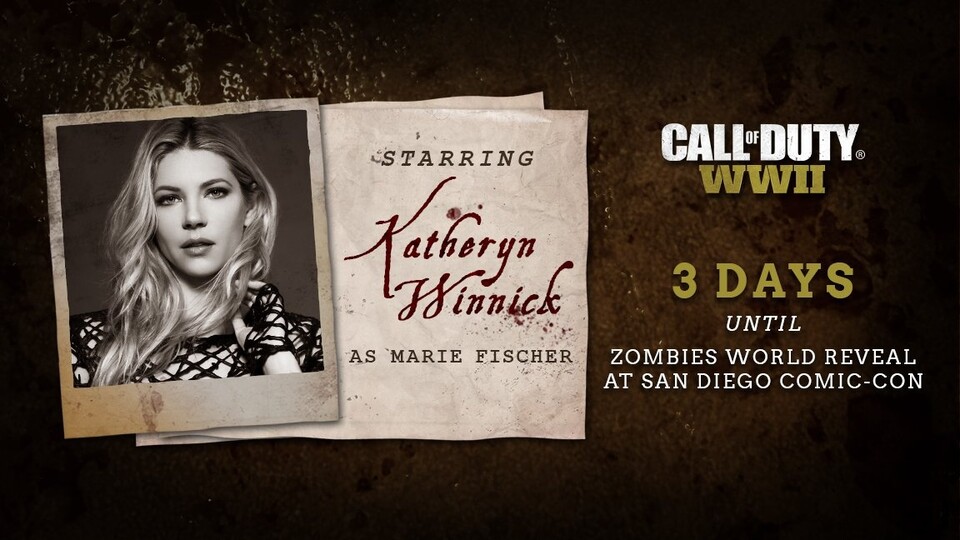Trägt sonst Pelz: Katheryn Winnick wird eine der Heldinnen in Call of Duty: WW2.