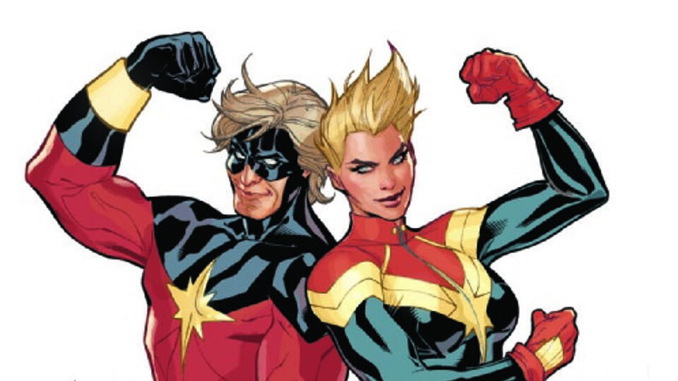 Captain Marvell und Captain Mar-Vell in den Comics.