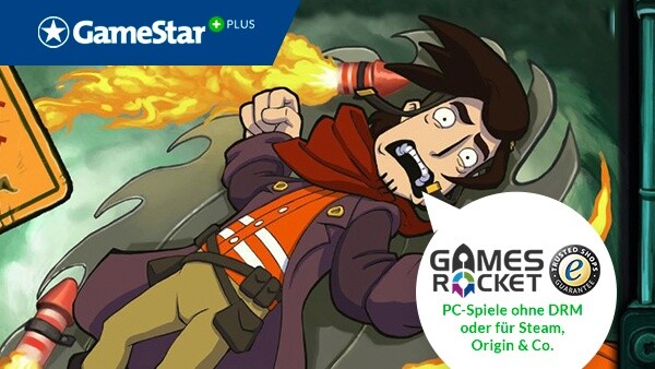 Bei GameStar Plus gibt's regelmäßig Download-Gutscheine für PC-Spiele von Gamesrocket.de, dem deutschen Spiele-Shop mit Geld-zurück-Garantie.