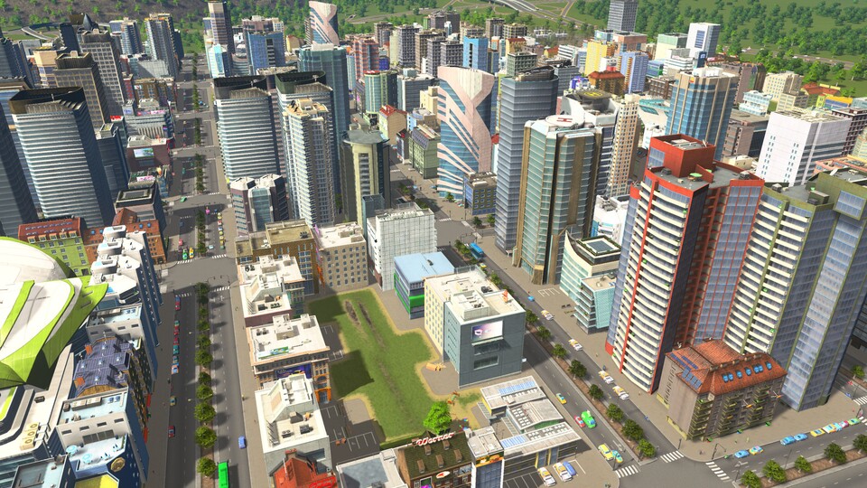 Hobby-Städteplaner können in Cities: Skyliines ihre Traumstädte bauen. 