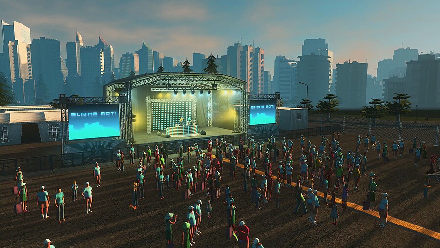 Die Bewohner unserer Städte in Cities: Skylines können dank dem DLC &quot;Concerts&quot; bald große Partys schmeißen.