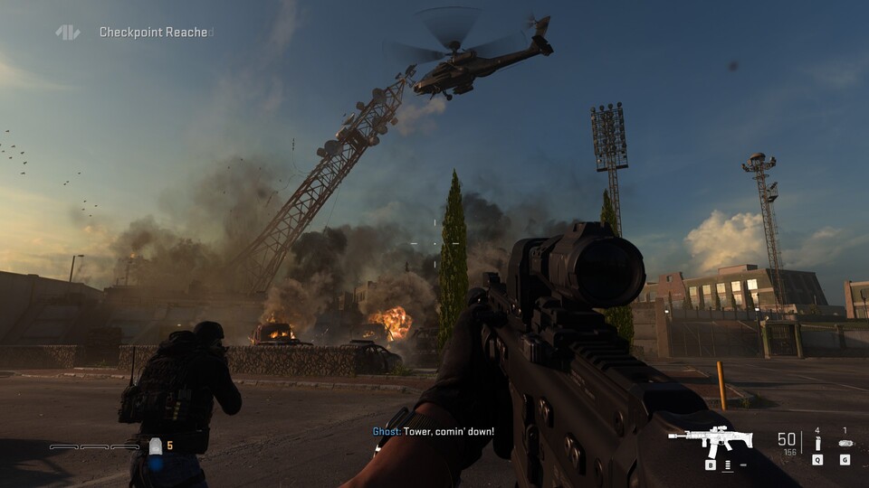 War never changes: Call of Duty kann natürlich auch 2022 nicht ohne reichlich Explosionen auskommen.