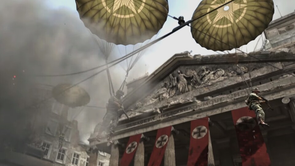 In der Kampagne von Call of Duty: WW2 wird es Hakenkreuze geben - aber nicht in der deutschen Version. Die ist - aus rechtlichen Schwierigkeiten geboren - leicht angepasst. Der Multiplayer kommt jedoch komplett ohne Nazisymbole aus. 