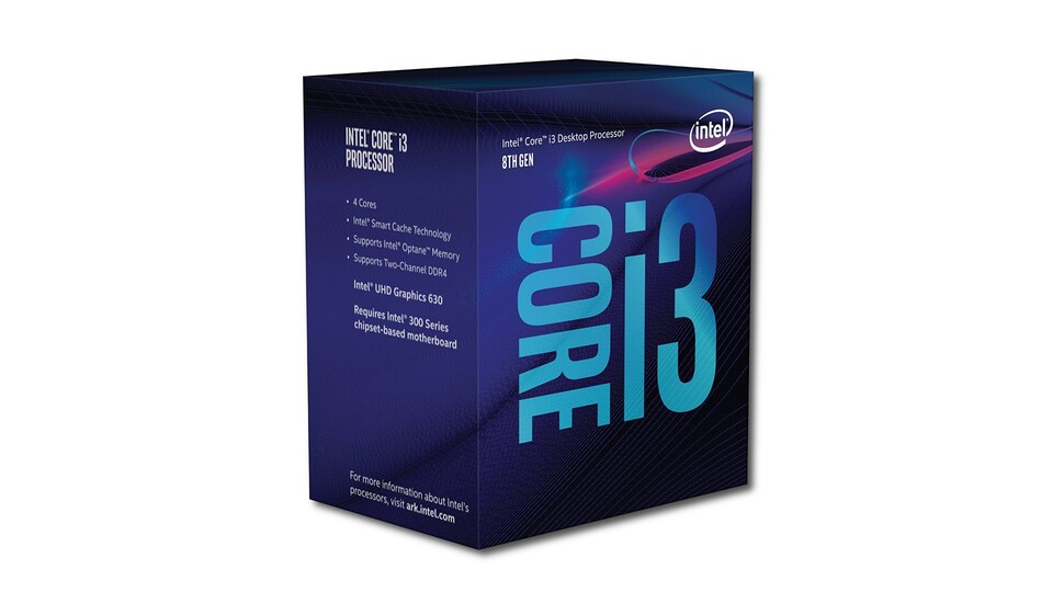 Intels Core i3 8100 mit vier Kernen tritt im Test gegen aktuelle Prozessoren von AMD und Intel an.